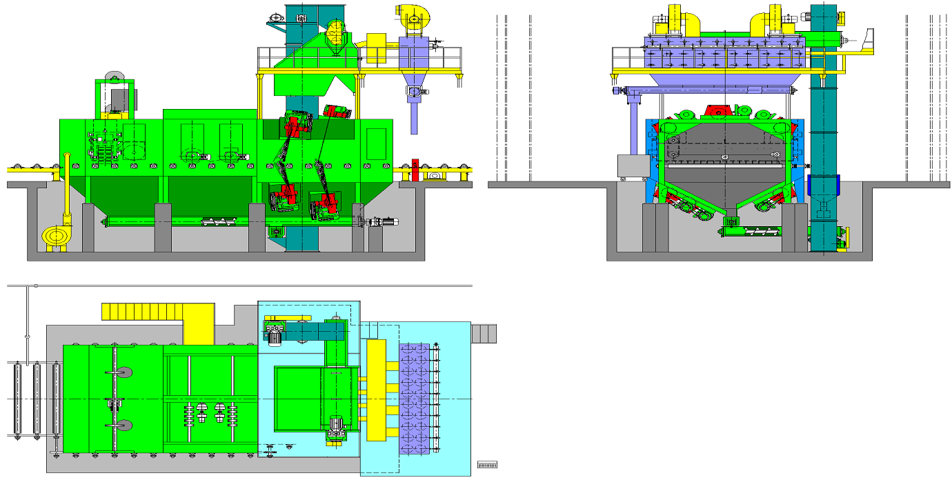 拋丸機結(jié)構(gòu)示意圖