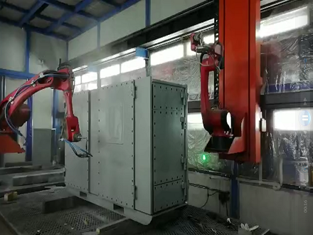 高壓電柜機器人噴粉線